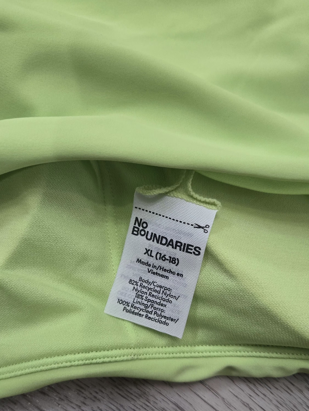 NEW! No Boundaries Green Striped Bikini Set & Lime One-Piece Swimsuit - Picture 8 of 8